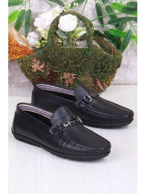 Mehmet Mete 31090 Siyah Deri Loafer Erkek Babet Erkek Ayakkabı