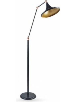 Metal Retro Siyah Mafsallı Köşe Lambası Okuma Lambası Lambader