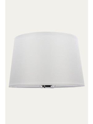 Beyaz Lambader Başlık Kumaş Çap 35  cm  Konik LB836
