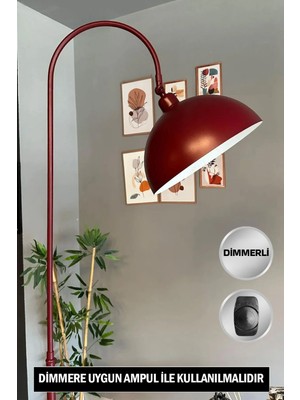 Dimmerli Vişne Çürüğü Lambader Hareketli Başlık Modern Dekoratif Metal Oturma Odası Çalışma Odası