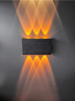 Çift Yönlü Dekoratif Duvar Aplik 12WATT Amber Renk