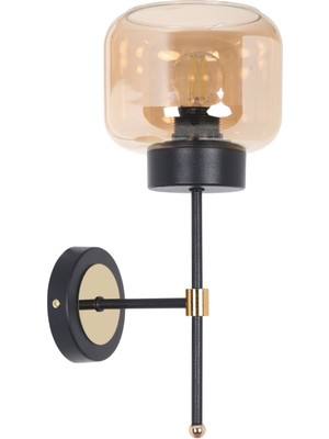 Kama Siyah Gold Bal Camlı Aplik