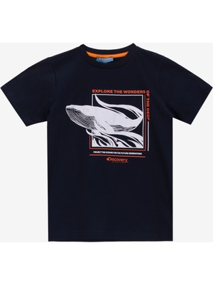 Discovery Expedition Baskılı Lacivert Erkek Çocuk T-Shirt D5SB-TST3246