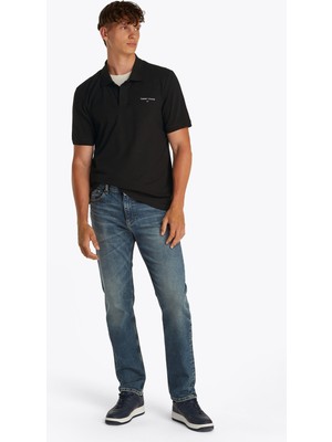 Tommy Jeans Siyah Erkek Polo T-Shirt DM0DM20914BDS Tjm Reg Lınear Polo