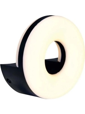 Donut 10W IP65 3000K Dekoratif LED Aplik Iç ve Dış Mekan Aydınlatma Armatürü LED Duvar Apliği