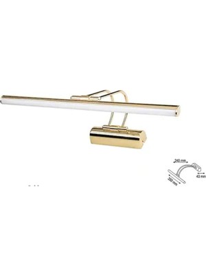 6W Gold Kasa Flüt Aplik 6500K / Beyaz Işık