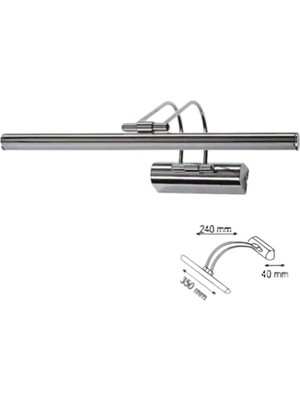6W Flüt Aplik Krom Kasa - Gün Işığı