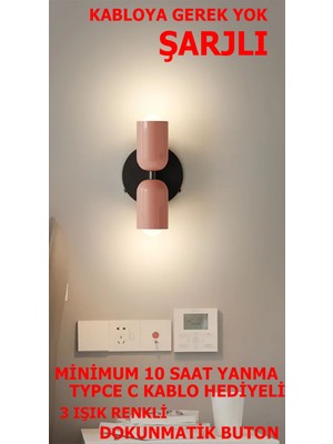 Nordic Şarjlı Dimmerlı Dokunmatik Aplik