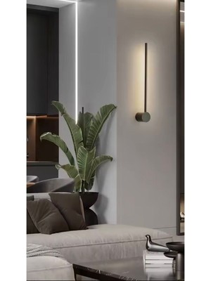 50 cm  Ledli,duvaraplik,çubukaplik,yatakbaşı,modern,dekoratif,koridor, Siyah 3000K Günışığı