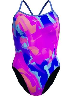 Speedo turnback kadın mayosu