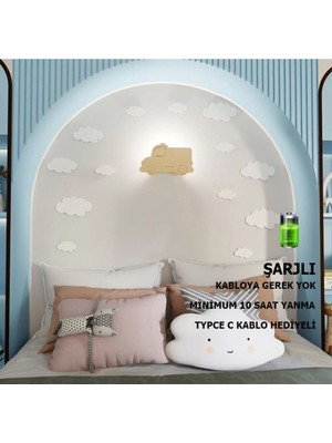 Çocuk Şarjlı Aplik/gece Lambası - Gün Işığı