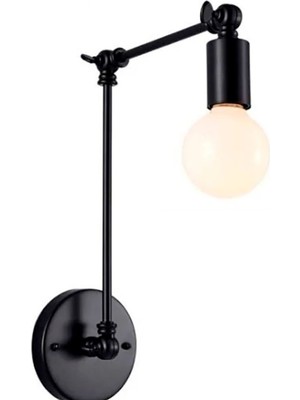 Retro Mat Siyah Akrobat Aplik Hareketli