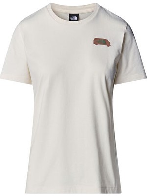 The North Face W Ss Outdoor Graphic Tee Kadın Outdoor Tişörtü NF0A8C22QLI1 Beyaz