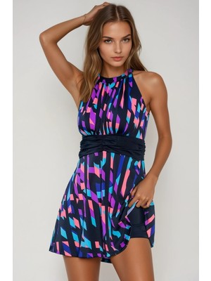 Kadın Çok Renkli Şortlu Elbise Mayo HZL26S-AR19211