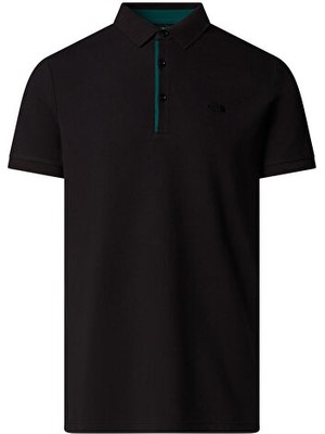 The North Face M Premium Slim Polo Erkek Günlük Polo Tişört NF0A8C1NJK31 Siyah