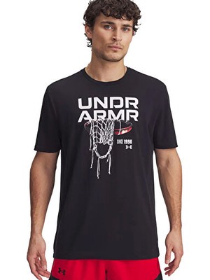 Under Armour Ua M 60/40s Hoops Net Ss Erkek Basketbol Tişörtü 1390188-001 Renkli