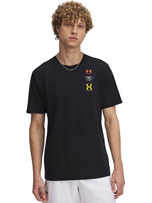 Under Armour 60/40S Evol Logo Erkek Siyah Günlük Stil T-Shirt 1390165-001