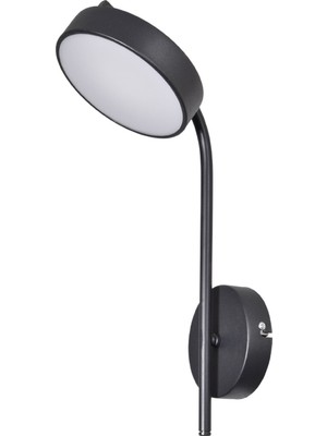Figo Modern Tasarım Siyah Renk Beyaz Işıklı - Ledli Banyo - Mutfak - Salon Ledli Duvar Aplik