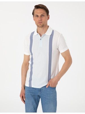 Pierre Cardin Erkek Ekru Slim Fit Tişört 50302598-VR019