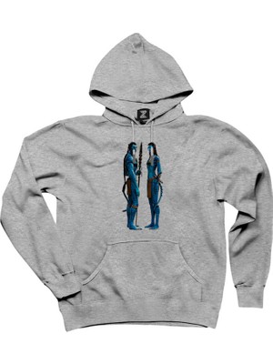 Avatar The Way Of Water Neytiri And Gri Kapşonlu Sweatshirt Hoodie