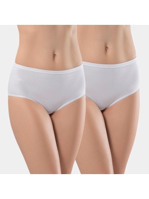 Türen Kadın Biyeli 2'li Pamuklu Hipster Külot 240/BEYAZ