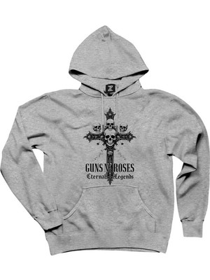 Guns N Roses Eternal Legends Gri Kapşonlu Sweatshirt Hoodie