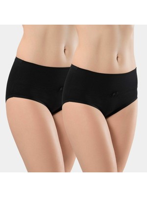 Türen Kadın Likralı Külot (2'li Paket) 964/SIYAH