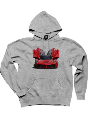 Ferrari 458 Gri Kapşonlu Sweatshirt Hoodie