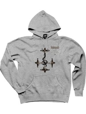 Behemoth Opvs Contra Natvra Gri Kapşonlu Sweatshirt Hoodie