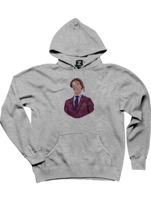 Young Royals College Student Wilhelm Gri Kapşonlu Sweatshirt Hoodie