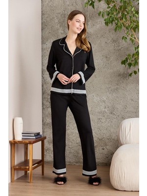Pierre Cardin Penye Kadın Pijama Takımı 2200 Siyah