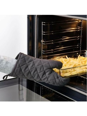 Rınnıg Yanmaz Fırın Eldiveni 33 cm Koyu Gri