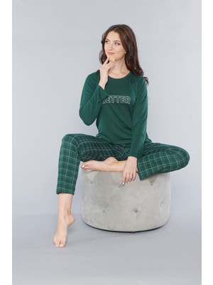 UZUN KOL PİJAMA TAKIMI MEVSİLİK VİSKON ALPERİ 790-62