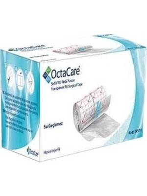 Octamed Octacare Şeffaf Pu Banyo Ve Dövme Bandı Tıbbi Su Geçirmez Rulo Flaster Yara Örtusu 10cmx10m