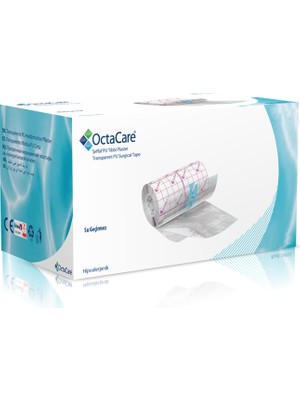 Octacare Şeffaf Pu Banyo Ve Dövme Bandı Tıbbi Su Geçirmez Rulo Flaster Yara Örtusu 15cmx10m