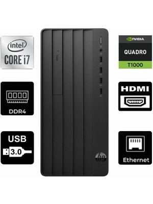 Hp Protower 290 G9 Intel I7-12700KF 6B2U8EA-184 8gb 1tb T1000 8 GB Freedos Masaüstü Bilgisayar