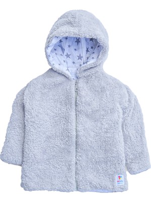 x Ipek Atlas Kız Erkek Bebek Çocuk Peluş Kapüşonlu Ceket