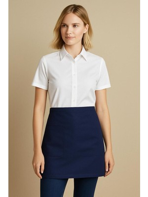 Garson Aşçı ve Mutfak Şef Yarım Bel Önlük Leke Tutmaz 2 Cepli Servis Önlüğü Unisex