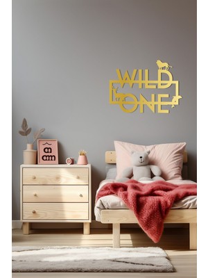 Ahşap Dekoratif Duvar Yazısı - Çocuk/bebek Odası - Wild One
