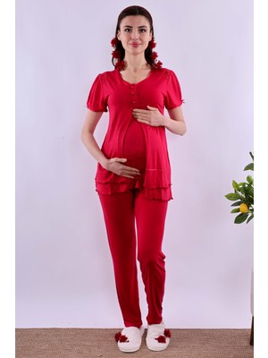 Effortt Pembe Hamile Lohusa Pijama Takımı BYL280222