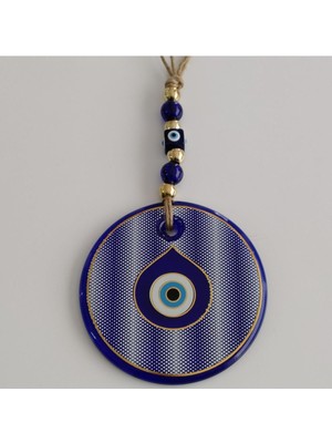 Beyaz Göz Model Puantiyeli Duvar Süsü Nazar Boncuklu Duvar Dekoru