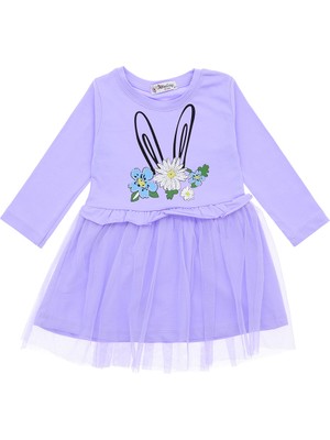 Kız Çocuk Elbise Çiçekli Taşlı