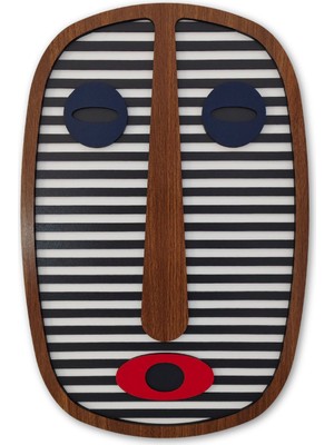 El Yapımı Üç Boyutlu Ahşap Soyut Afrika Mask Duvar Dekoru