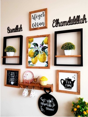 Gerçek Ahşap Mutfak Dekor Terekli