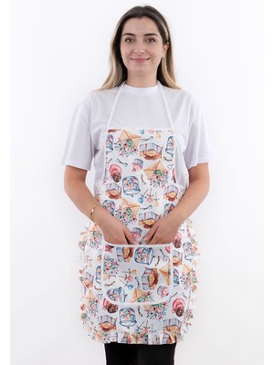 Jarse Frilly Sıvı Geçirmez Su Geçirmez Mutfak Önlüğü