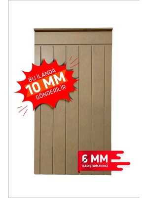 Dekoratif Duvar Paneli ( 54 x 100 cm ) Boyanabilir Ahşap 10 mm Ham Mdf Duvar Paneli