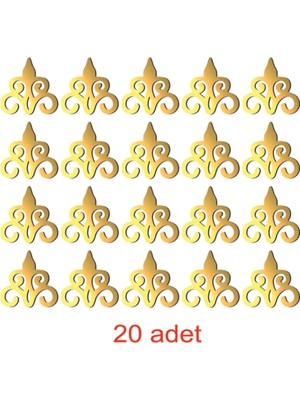 Pleksi Ayna Dekor Gold Renk Duvar Dekor 20 Adet Adet Boyutu 10X10CM