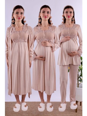 Kahverengi Hamile Lohusa Set BYL224052