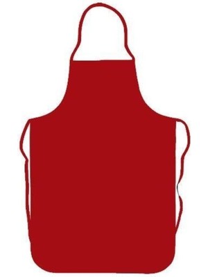 Kırmızı Askılı Mutfak Bulaşık Önlüğü Lamineli 50 X100 cm