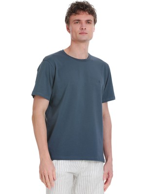 Indigo Regular Fit Bisiklet Yaka Pamuklu Tişört